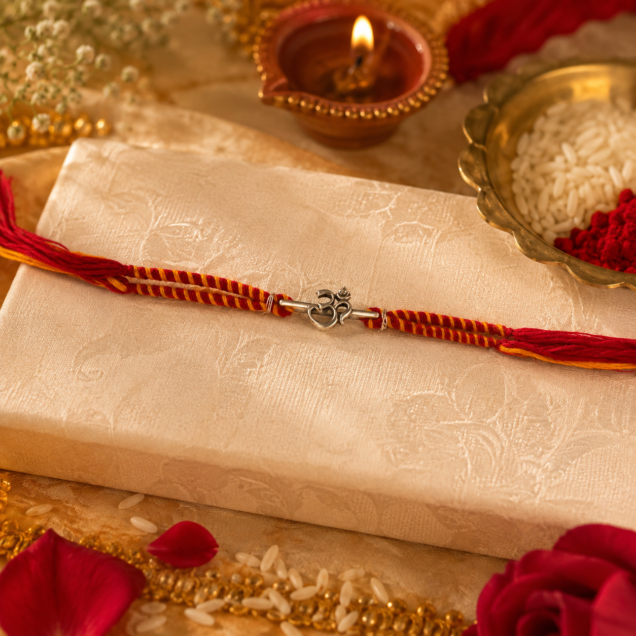 925 Silver Om Watch Charm Rakhi S