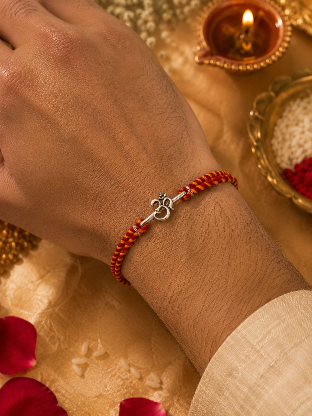 925 Silver Om Watch Charm Rakhi S