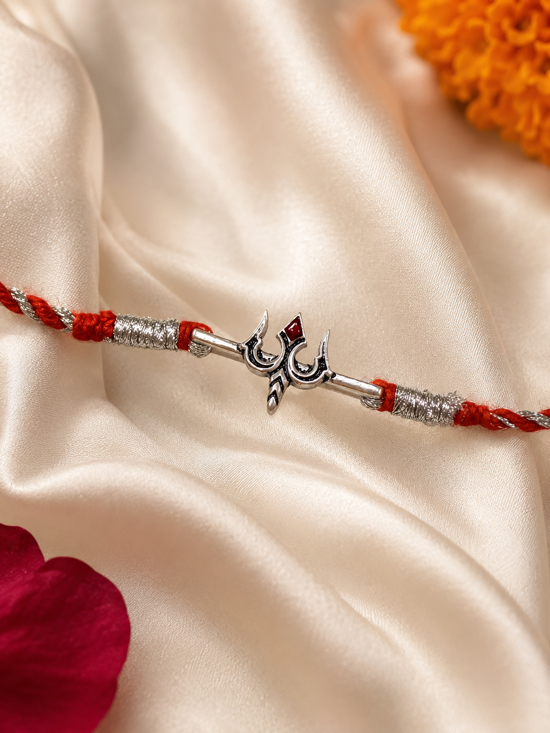Trishul Convertible Watch Charm Rakhi S(Brass)