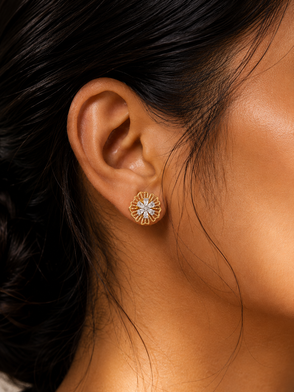 4 in 1 Arela Pure Silver Detachable Earring