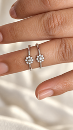 Daisy 925 Silver Cz Toe Ring
