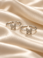 Butterfly 925 Silver Cz Toe Ring