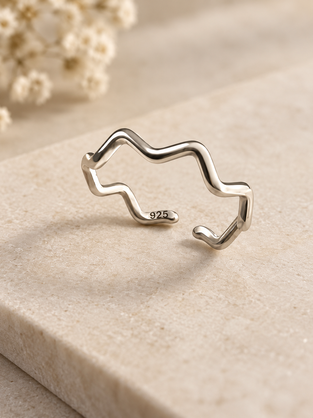 925 Silver Zig Zag Toe Ring