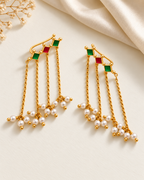 925 Silver Pearl Tassel Earcuff
