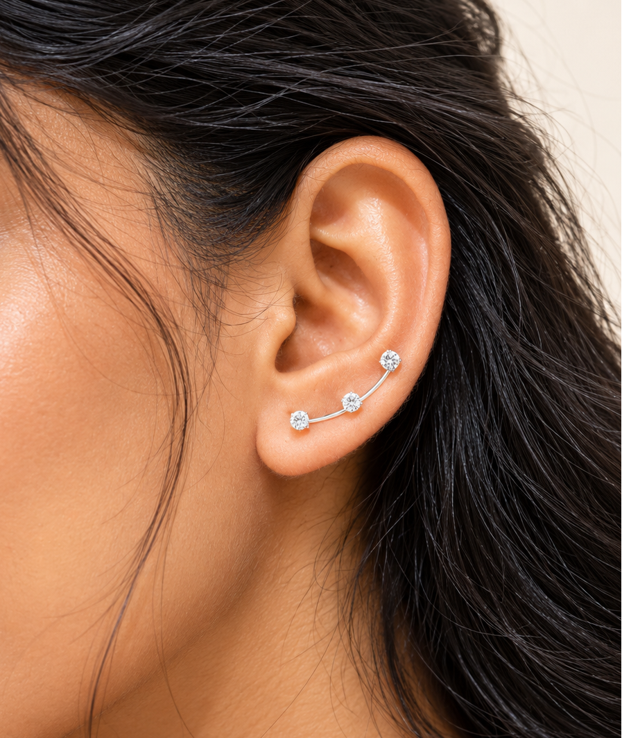 925 Silver Meteor Earcuff