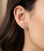 Everyday 925 Silver Cluster Stud in Gold Plating