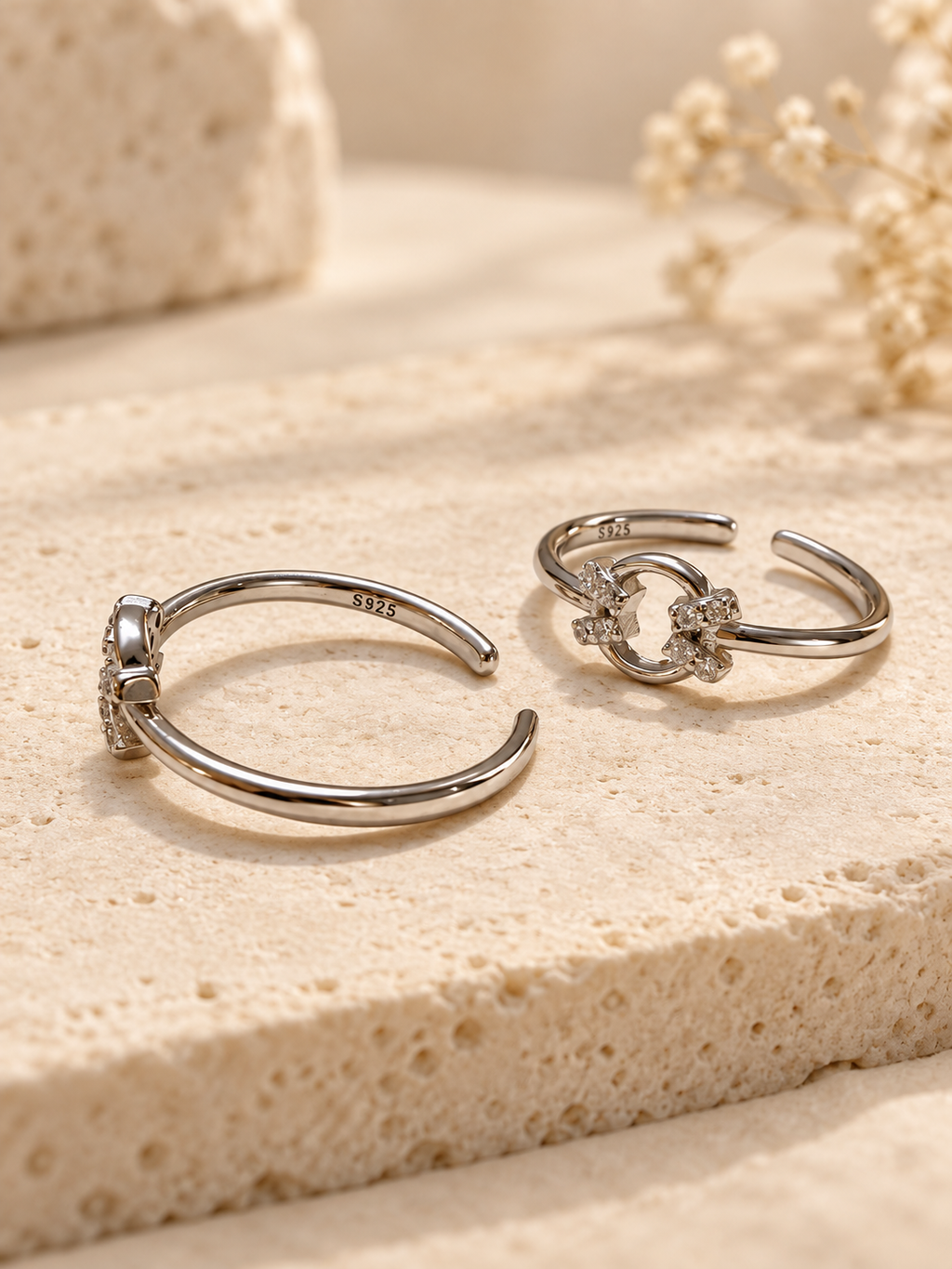 Oval 925 Silver Cz Toe Ring