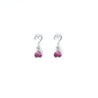 Purple heart earring