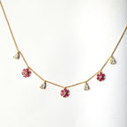 Red Floret Necklace Set