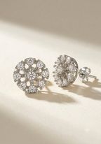 925 Pure Silver Dailywear Cluster Stud S