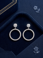 4 in 1 Detachable Pure Silver Emara Solitaire Party Earring