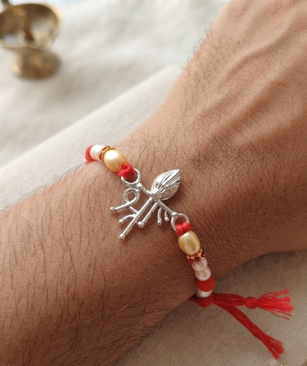 925 Pure Silver Shree Silver Rakhi