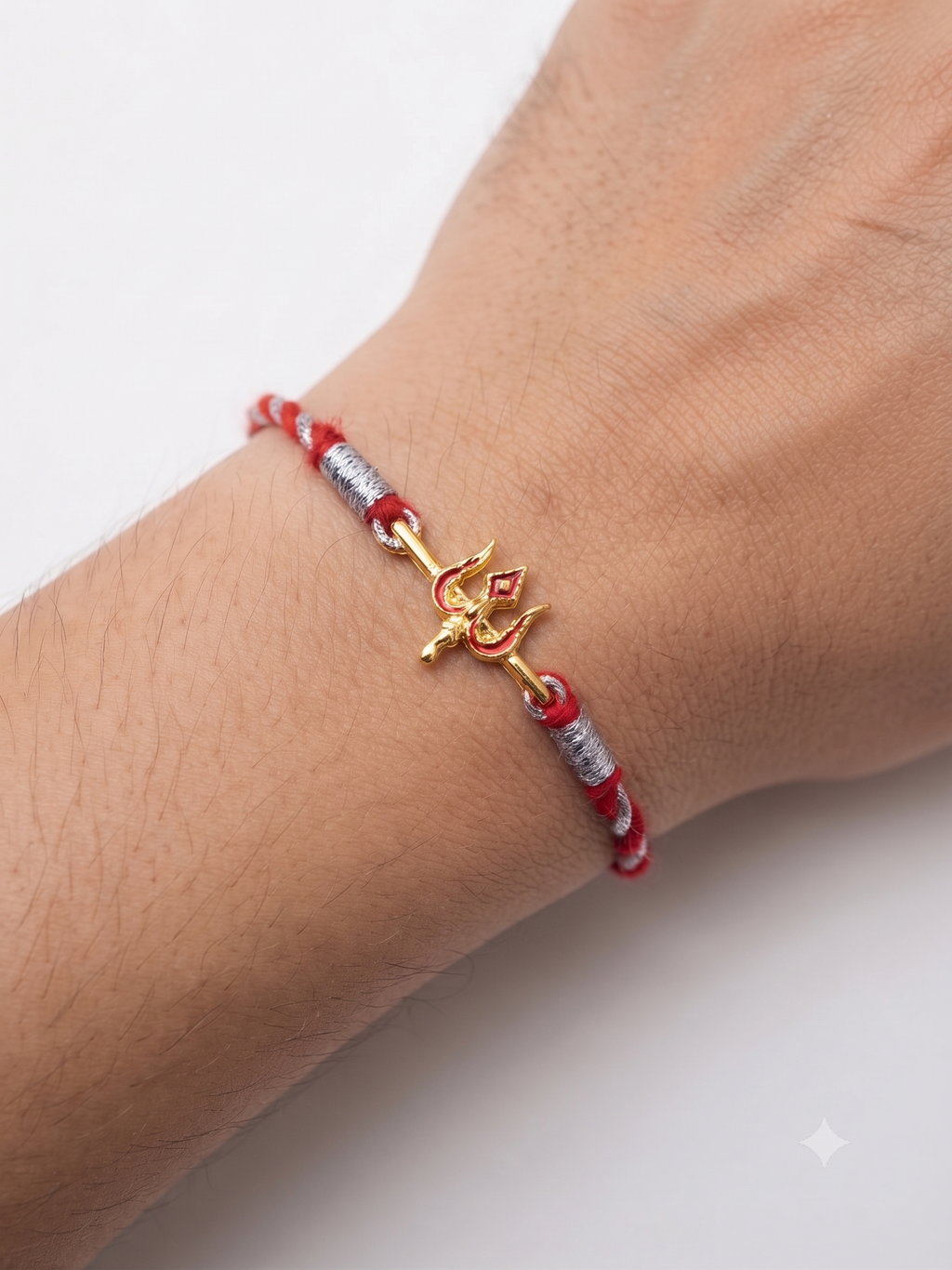 Trishul Convertible Watch Charm Rakhi G (Brass)
