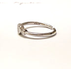 Heart 925 Silver Cz Toe Ring