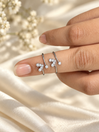 Heart 925 Pure Silver Toe Rings for Women with CZ Stones – Adjustable Bichiya Pair