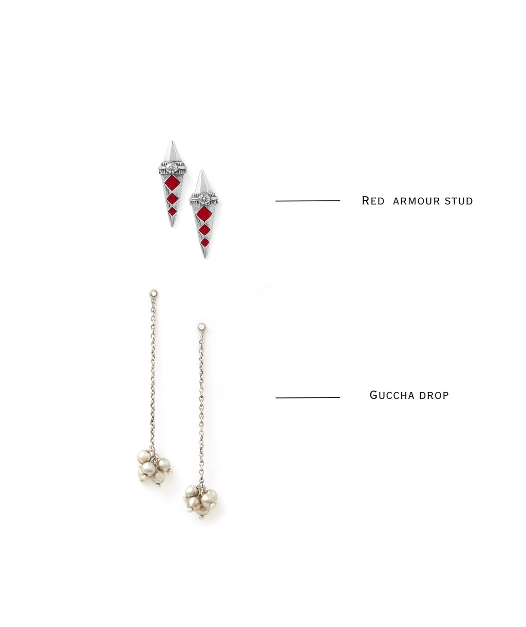 Red Teer - 2 in 1 earring