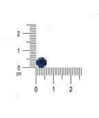 Pure Silver Blue Solitaire Stud Earring