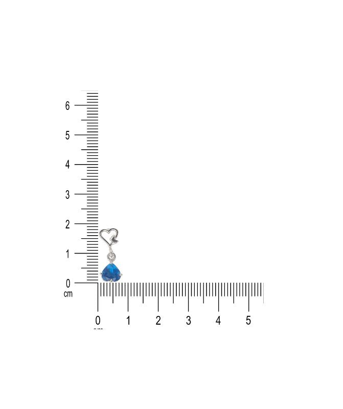 Blue heart earring