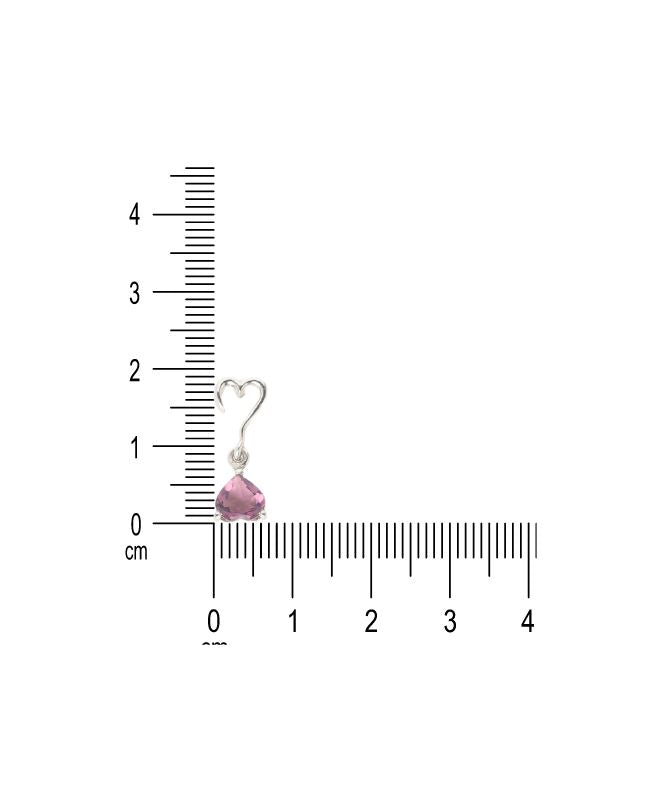 Purple heart earring
