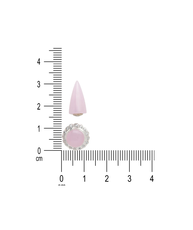 Flower cone pink stud