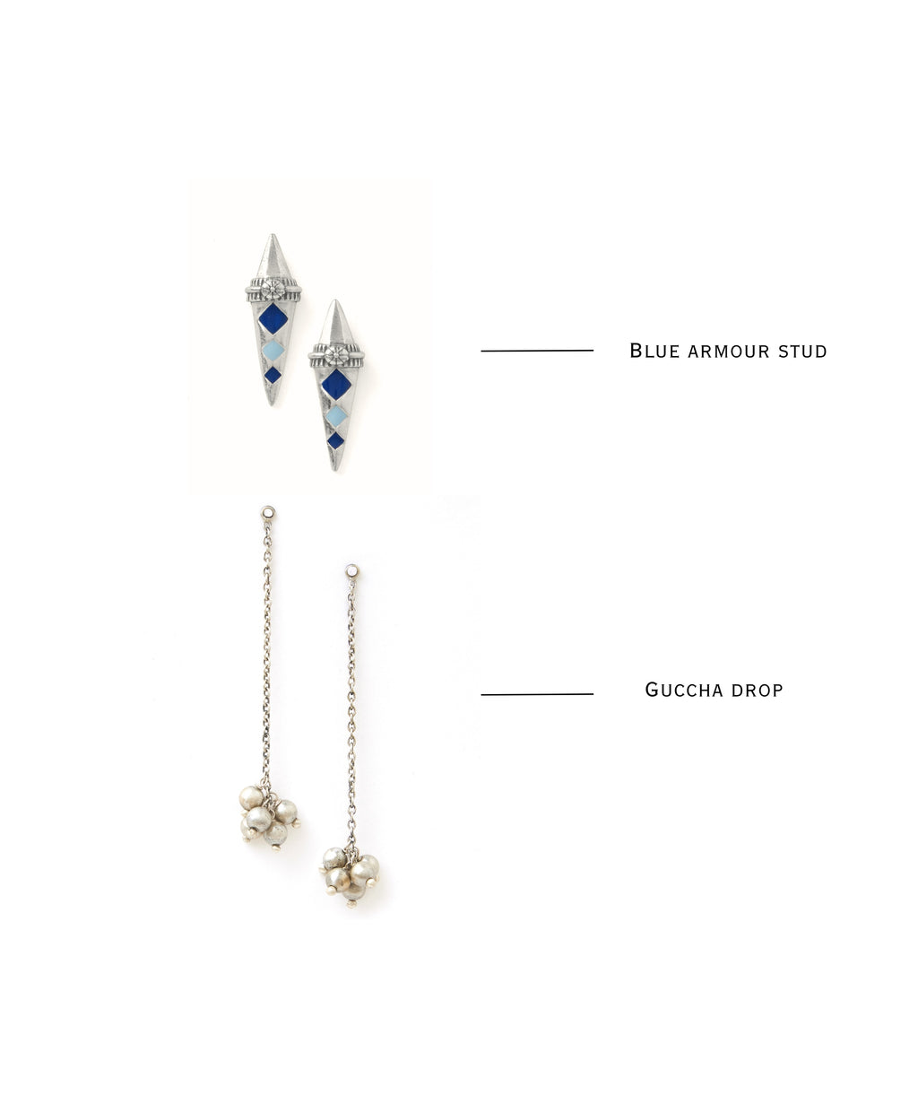 Teer Drop 2 in 1 earring