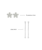 Plumeria Love - 2 in 1 earring