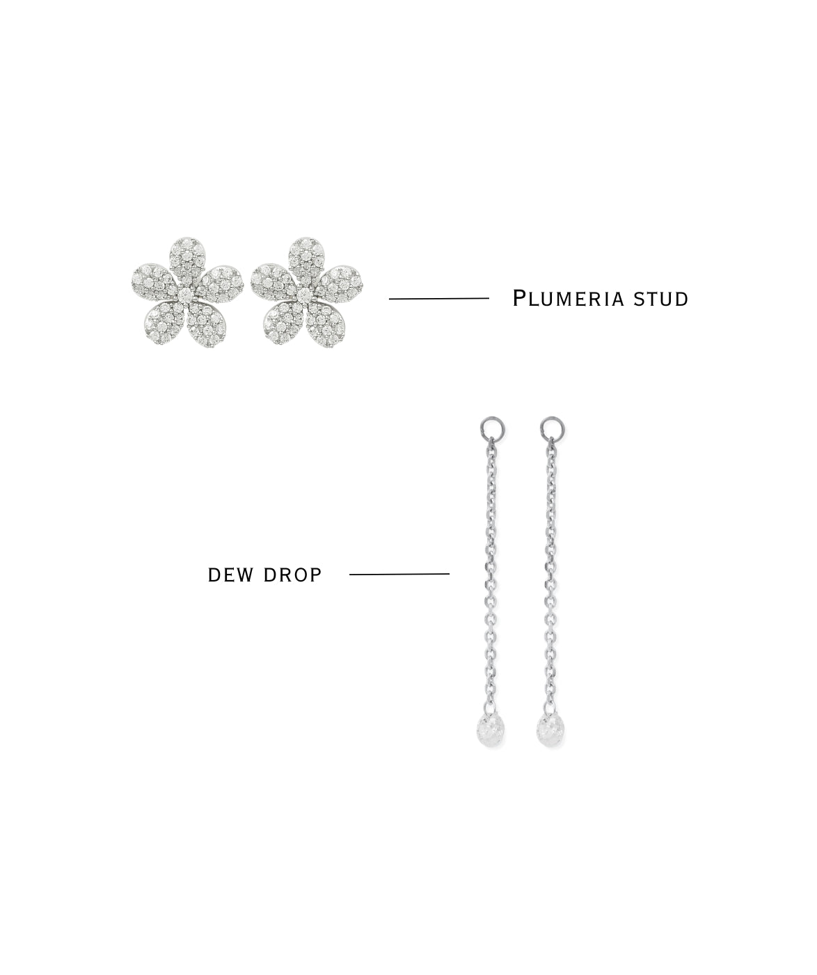 Plumeria Love - 2 in 1 earring