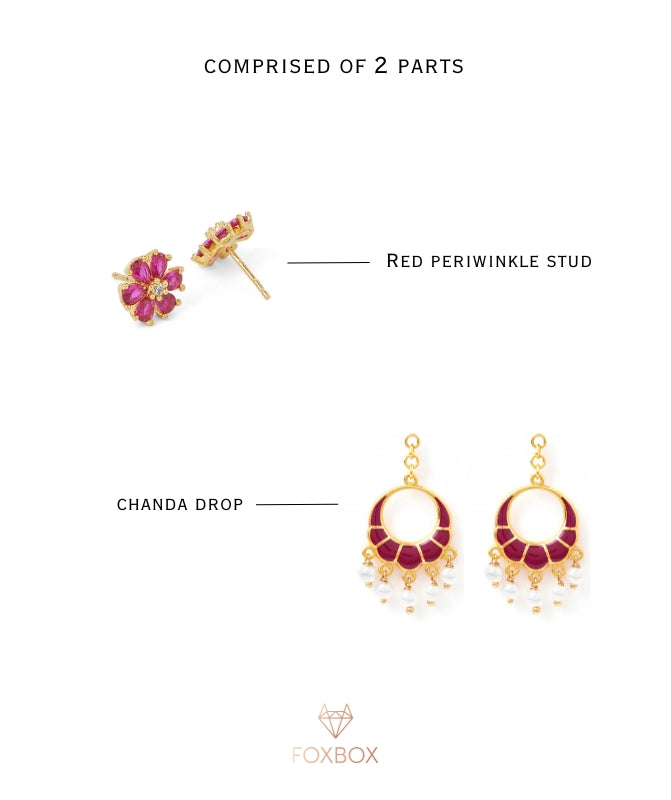 Rubina 2 in 1 earring