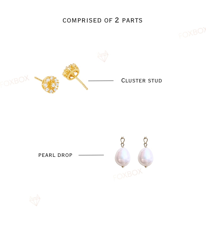 Lila 2 in 1 earring