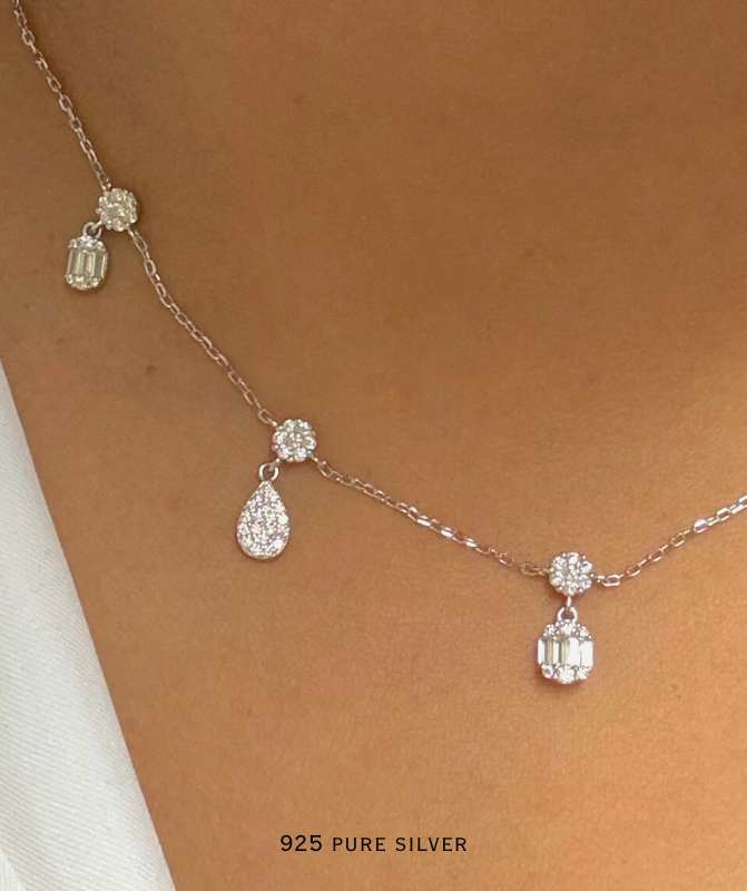 Cz Charm Necklace 3