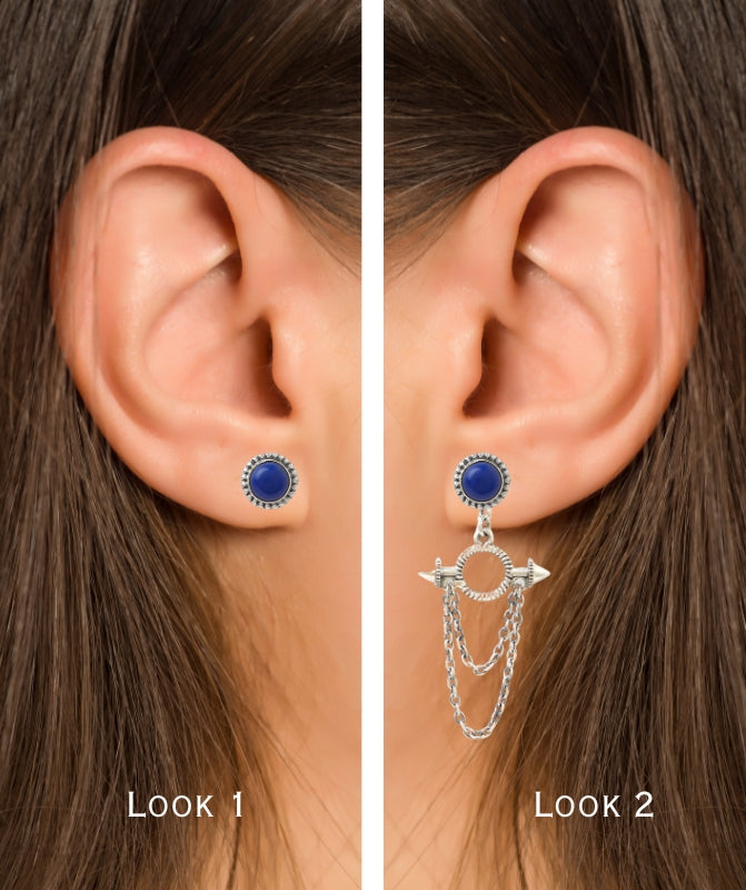 Indigo Astra 2 in 1 earring