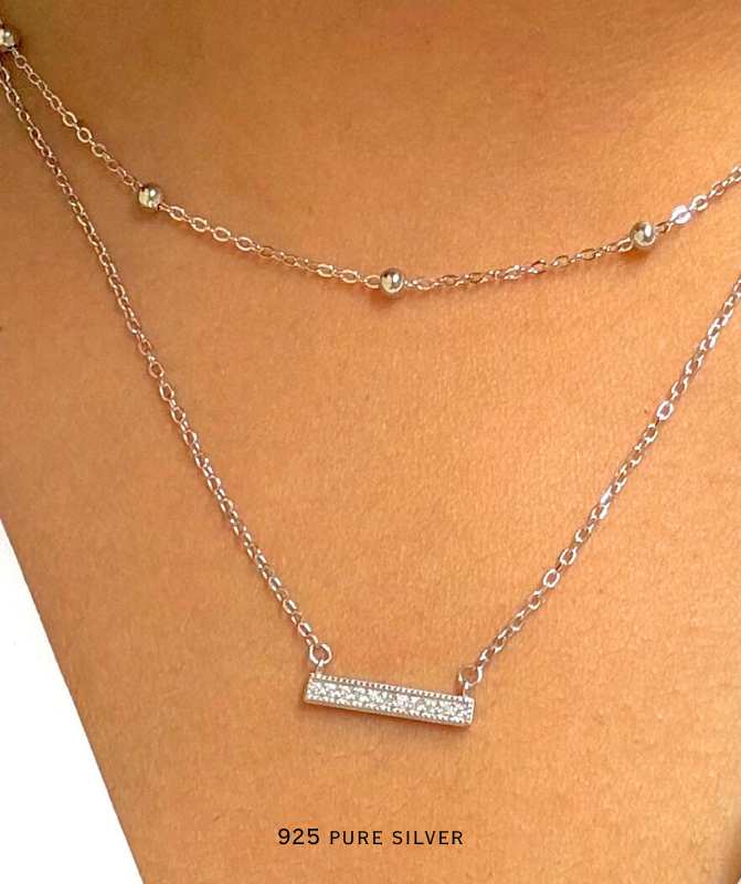 Cz 2 Layer necklace 2