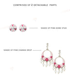 Pink Affair 2 in 1 chandbali
