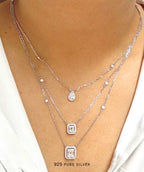 3 layer cz necklace