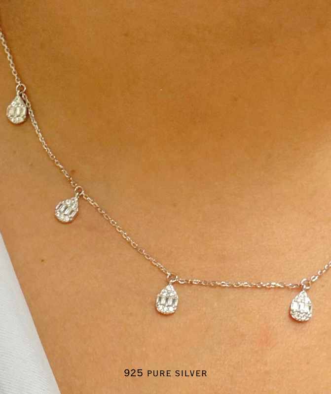 Cz charm necklace 7