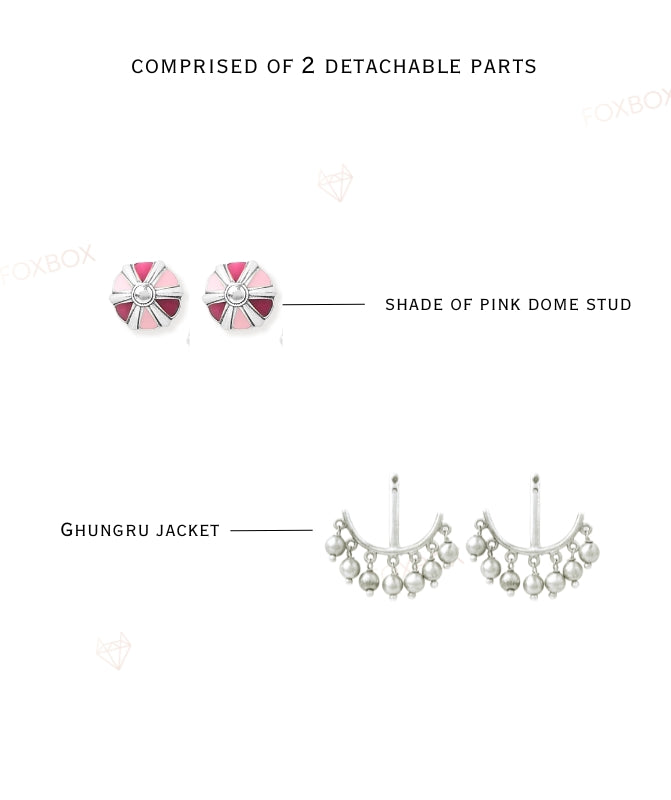Pink Lady 2 in 1 earring