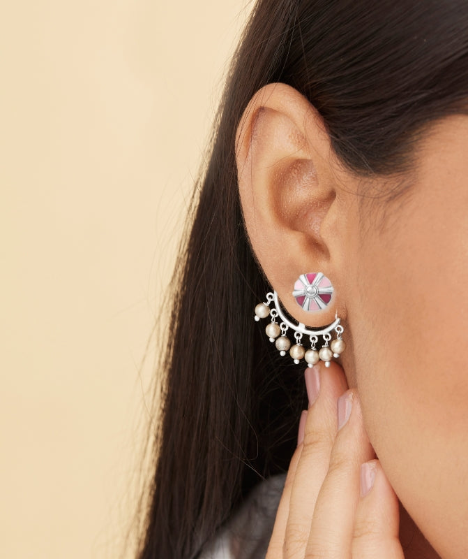 Pink Lady 2 in 1 earring