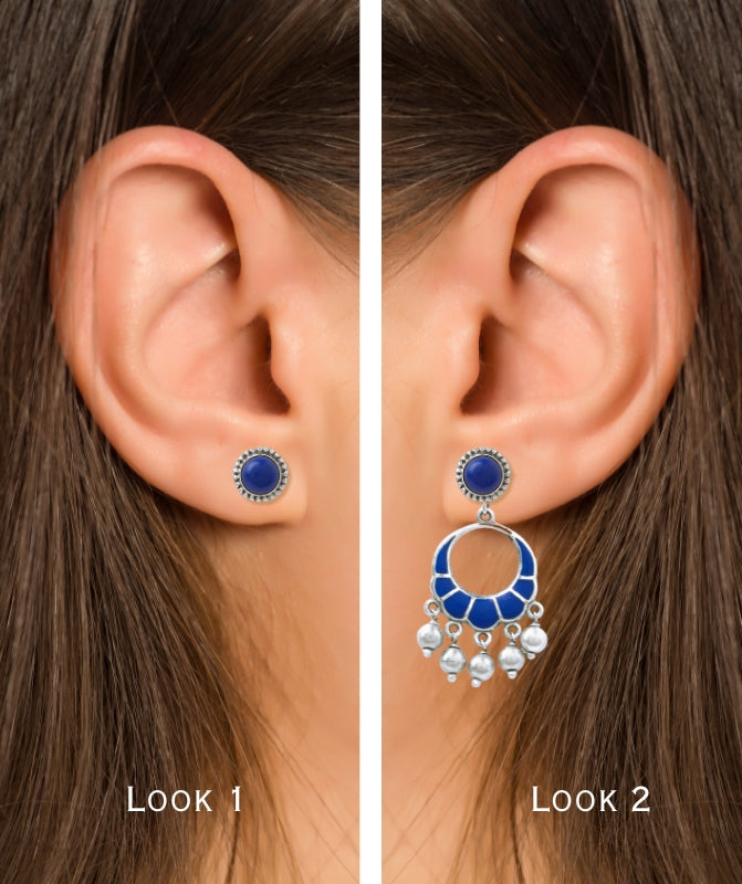 Indigo Love 2 in 1 earring