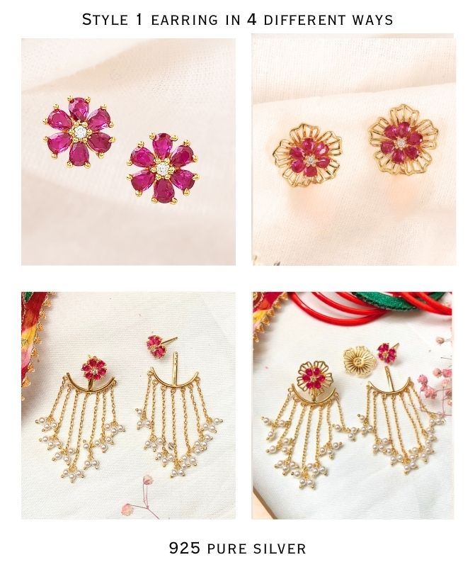 Afra 4 in 1 earring