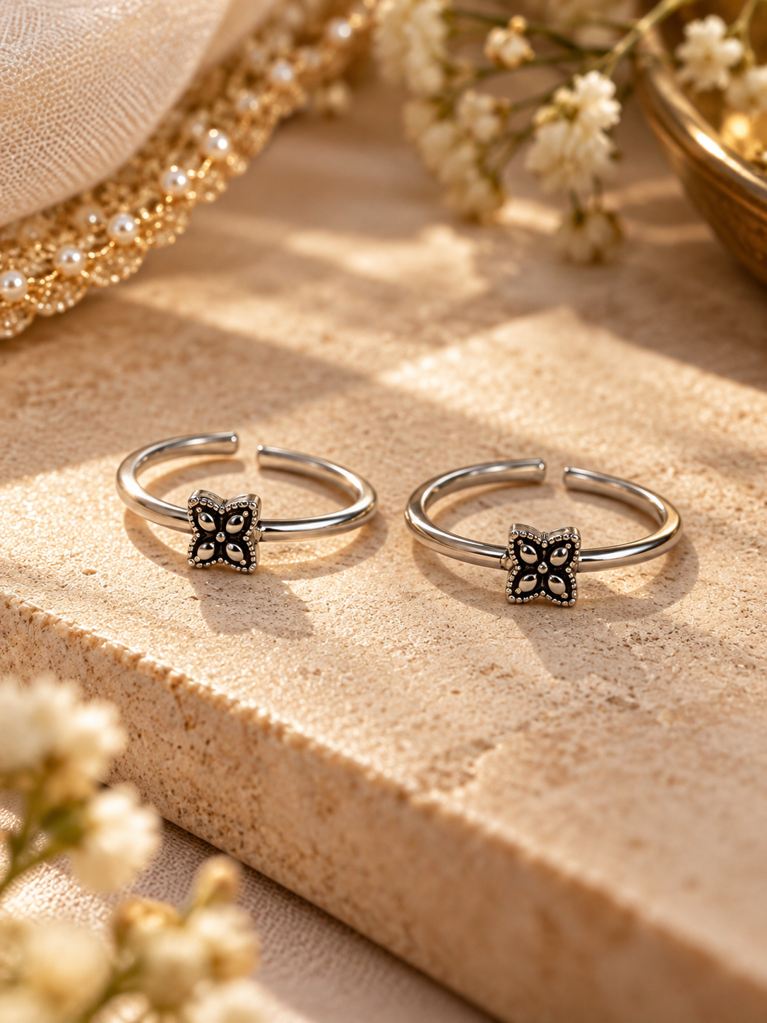 Clara 2 Pure Silver Toe Ring