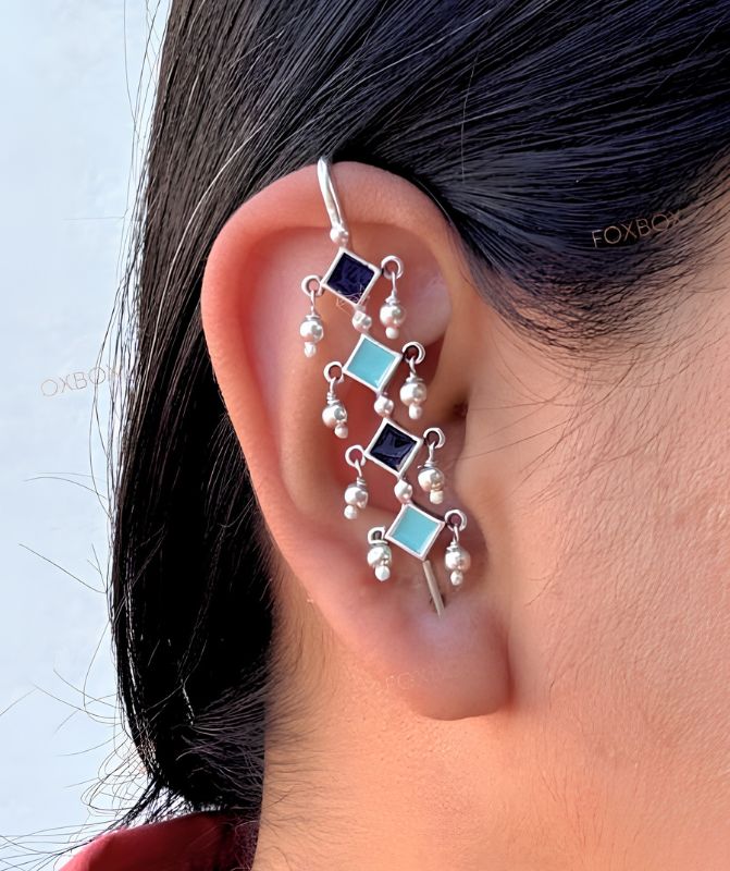 925 Pure Silver Chaukhat Earcuff