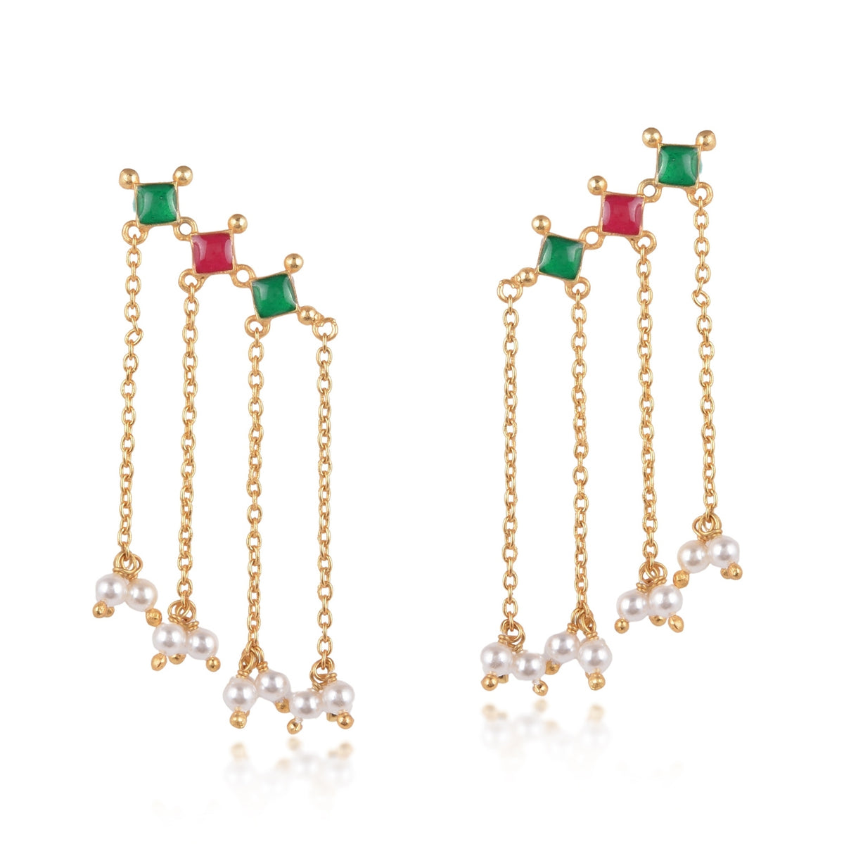 925 Silver Pearl Tassel Earcuff